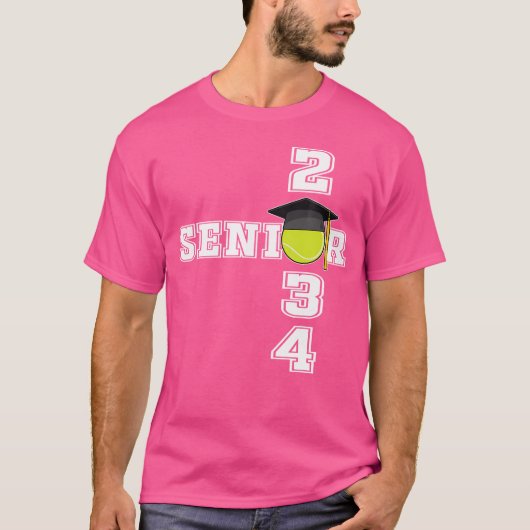 Tennis Class Of 2034 School Graduation Senior 2034 T-shirt (Voorkant)