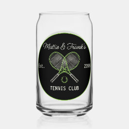 Tennis Club Bar Lounge Bier Can Blikvorm Glas