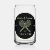 Tennis Club Bar Lounge Bier Can Blikvorm Glas (Achterkant)