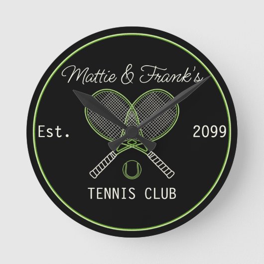Tennis Club Bar Wandklok (Voorkant)