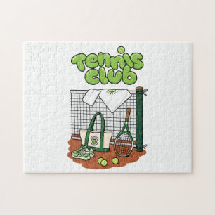 Tennis Club Classic Sport Grafisch – Groene Tennis Legpuzzel