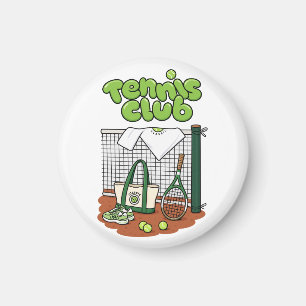 Tennis Club Classic Sport Grafisch – Groene Tennis Magneet