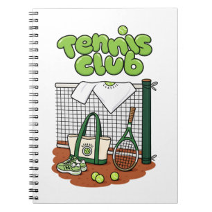 Tennis Club Classic Sports Grafisch – Groene Tenni Notitieboek