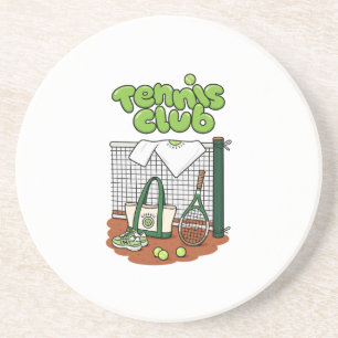 Tennis Club Classic Sports Grafisch – Groene Tenni Zandsteen Onderzetter