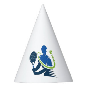 Tennis Club Logo - Dynamische actie, Sportieve sti Feesthoedjes
