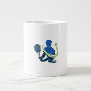 Tennis Club Logo - Dynamische actie, Sportieve sti Grote Koffiekop