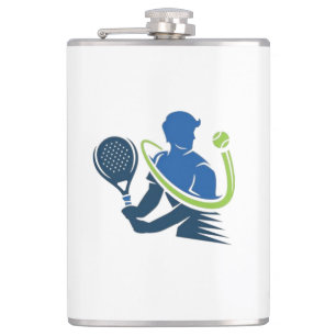 Tennis Club Logo - Dynamische actie, Sportieve sti Heupfles