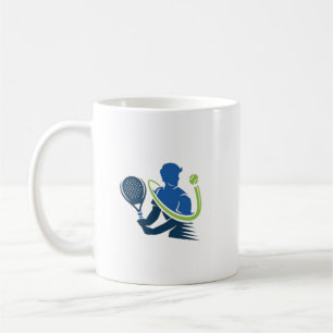 Tennis Club Logo - Dynamische actie, Sportieve sti Koffiemok