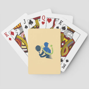 Tennis Club Logo - Dynamische actie, Sportieve sti Pokerkaarten