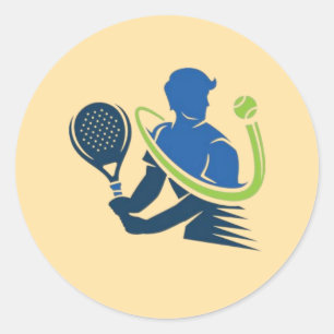 Tennis Club Logo - Dynamische actie, Sportieve sti Ronde Sticker