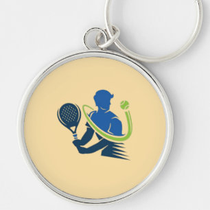Tennis Club Logo - Dynamische actie, Sportieve sti Sleutelhanger