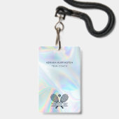 Tennis Club Logo Holografisch Medewerker ID Badge (Front with Lanyard)