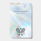 Tennis Club Logo Holografisch Medewerker ID Badge (Back)