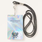 Tennis Club Logo Holografisch Medewerker ID Badge (Achterkant met draagriem)