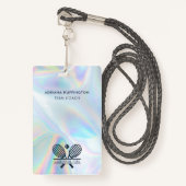 Tennis Club Logo Holografisch Medewerker ID Badge (Voorkant met draagriem)