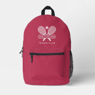 Tennis Club Naam Sport Team Swag Custom Bedrukte Rugzak