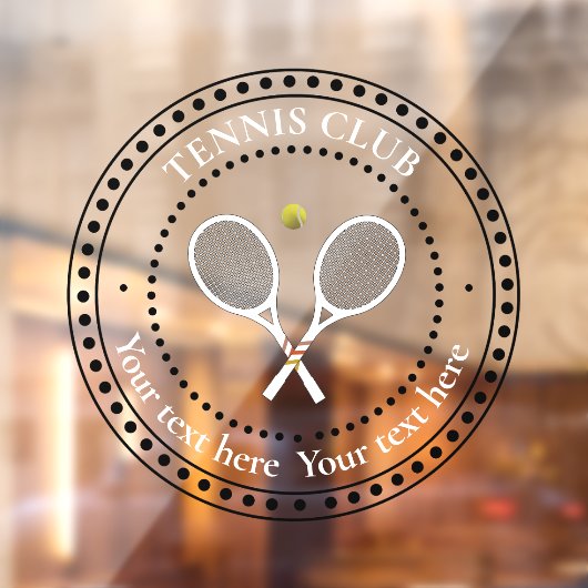 Tennis Club Raamsticker (Vel 2)