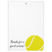 Tennis coach aangepast dank je cadeauklembord! klembord (Achterkant)