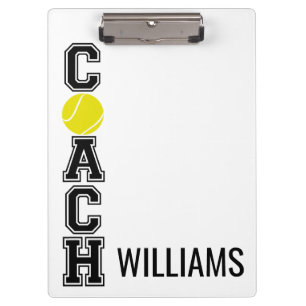 Tennis coach aangepast dank je cadeauklembord! klembord