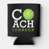 Tennis Coach Aangepaste naam Blikjeskoeler (Voorkant)