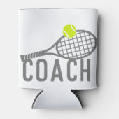 Tennis Coach Aangepaste Tekst op Achterzijde Blikjeskoeler (Voorkant)