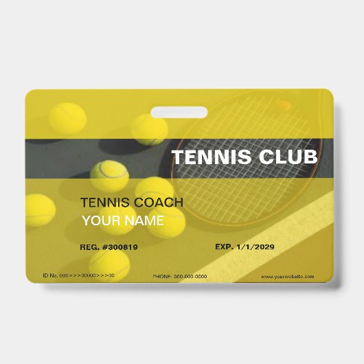 Tennis Coach-badge Badge (Voorzijde)