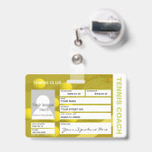 Tennis Coach-badge Badge (Achterkant met uittrekbare clip)