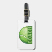 Tennis Coach Bagagelabel (Voorkant verticaal)