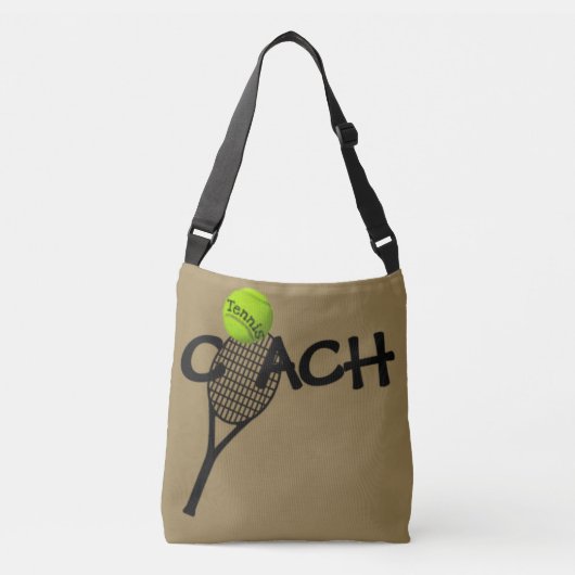 Tennis Coach Ball Tennis Racquet Canvas tas (Voorkant)