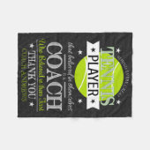Tennis Coach bedankt cadeau Fleece Deken (Voorkant (Horizontaal))