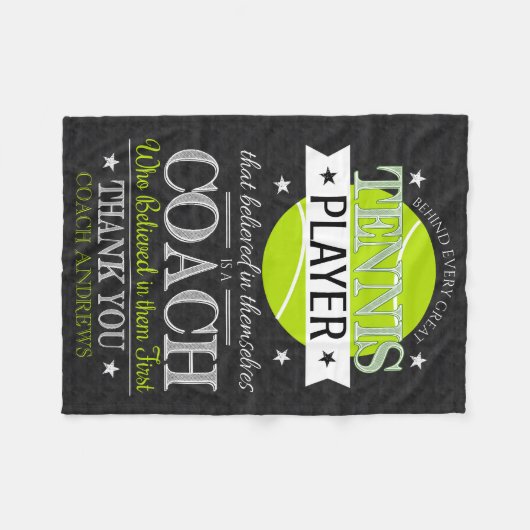 Tennis Coach bedankt cadeau Fleece Deken (Voorkant (Horizontaal))