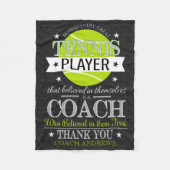 Tennis Coach bedankt cadeau Fleece Deken (Voorkant)