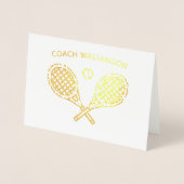 Tennis Coach bedankt Folie Kaarten (Voorkant)