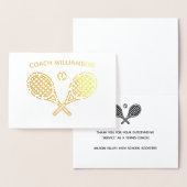 Tennis Coach bedankt Folie Kaarten (Display)