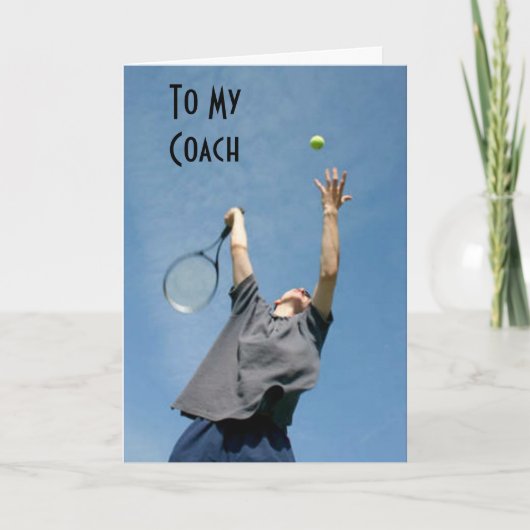 "TENNIS COACH" BIRTHDAY BEDANKT EN WISSEN (Voorkant)