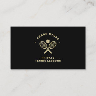 Tennis Coach Black Gold Visitekaartje