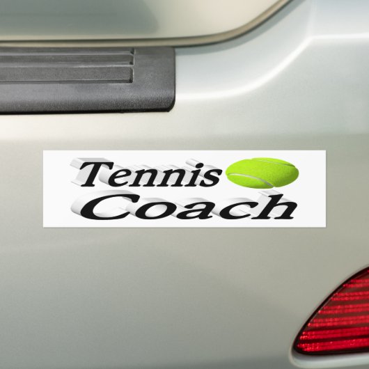 Tennis Coach Bumpersticker (Op auto)