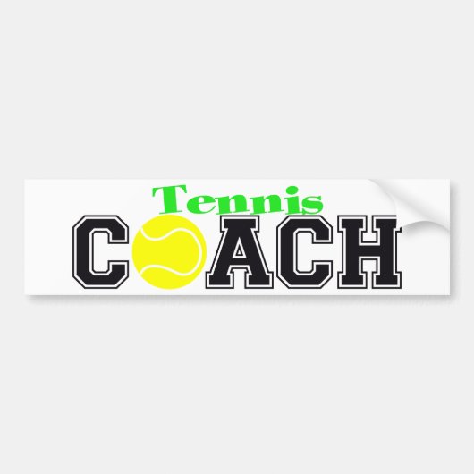 Tennis Coach Bumpersticker (Voorkant)
