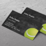 Tennis Coach Chalkboard Visitekaartje<br><div class="desc">Professionele donkere tennisVisitekaartjes.</div>