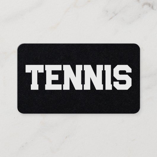 Tennis Coach Custom QR Visitekaartje (Voorkant)