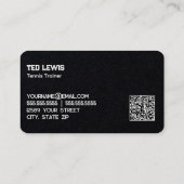 Tennis Coach Custom QR Visitekaartje (Achterkant)