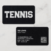 Tennis Coach Custom QR Visitekaartje (Voorkant / Achterkant)