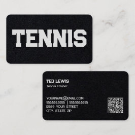 Tennis Coach Custom QR Visitekaartje