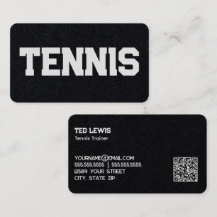 Tennis Coach Custom QR Visitekaartje