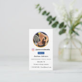 Tennis Coach Foto Sociale media Volg Visitekaartje (Staand voorkant)