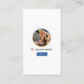 Tennis Coach Foto Sociale media Volg Visitekaartje (Achterkant)