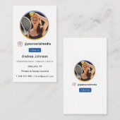 Tennis Coach Foto Sociale media Volg Visitekaartje (Voorkant / Achterkant)