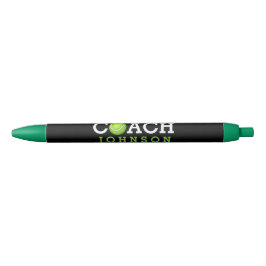 Tennis Coach gepersonaliseerd Zwarte Inkt Pen