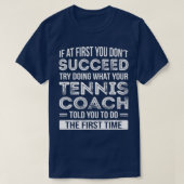 Tennis Coach Gift Funny Dank je cadeau 1 T-shirt (Design voorkant)