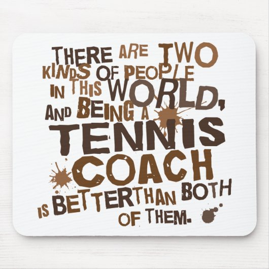 Tennis Coach Gift Muismat (Voorkant)